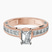 Pre-Designed 14kt Rose Gold Regalia Milgrain Lab Diamond Ring