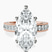 Pre-Designed 14kt Rose Gold Regalia Milgrain Lab Diamond Ring