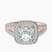 Pre-Designed 18ct Rose Gold Opulenté Antique Halo Lab Diamond Ring