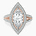 Pre-Designed 18kt Rose Gold Opulenté Antique Halo Lab Diamond Ring