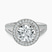 Platinum Opulenté Antique Halo Lab Diamond Ring