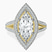Pre-Designed 14ct Yellow Gold Opulenté Antique Halo Lab Diamond Ring