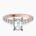Pre-Designed 10kt Rose Gold Austria Cathedral Lab Diamond Ring