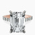 Pre-Designed 10kt Rose Gold Austria Cathedral Lab Diamond Ring