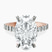 Pre-Designed 10kt Rose Gold Austria Cathedral Lab Diamond Ring