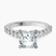 Austria Cathedral Lab Diamond Engagement Ring in Platinum
