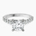 Austria Cathedral Lab Diamond Engagement Ring in Platinum