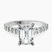 Austria Cathedral Lab Diamond Engagement Ring in Platinum