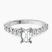 Pre-Designed Platinum Austria Cathedral Lab Diamond Ring