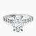 Austria Cathedral Lab Diamond Engagement Ring in Platinum