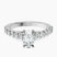 Pre-Designed Platinum Austria Cathedral Lab Diamond Ring