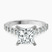 Austria Cathedral Lab Diamond Engagement Ring in Platinum