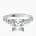 Austria Cathedral Lab Diamond Engagement Ring in Platinum