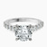 Austria Cathedral Lab Diamond Engagement Ring in Platinum