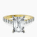 Pre-Designed 10kt Yellow Gold Austria Cathedral Lab Diamond Ring
