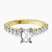 Pre-Designed 10kt Yellow Gold Austria Cathedral Lab Diamond Ring