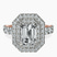 Pre-Designed 14ct Rose Gold Crowned Cresta Double Halo Lab Diamond Ring