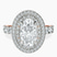Pre-Designed 14kt Rose Gold Crowned Cresta Double Halo Lab Diamond Ring