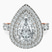 Pre-Designed 14ct Rose Gold Crowned Cresta Double Halo Lab Diamond Ring