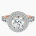 10kt Rose Gold Crowned Cresta Double Halo Lab Diamond Ring