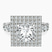 Pre-Designed 18ct White Gold Crowned Cresta Double Halo Lab Diamond Ring