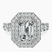 Pre-Designed 18ct White Gold Crowned Cresta Double Halo Lab Diamond Ring