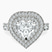 Pre-Designed 14kt White Gold Crowned Cresta Double Halo Lab Diamond Ring
