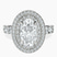 Pre-Designed 18ct White Gold Crowned Cresta Double Halo Lab Diamond Ring