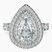 Pre-Designed 10ct White Gold Crowned Cresta Double Halo Lab Diamond Ring