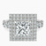 Pre-Designed 18ct White Gold Crowned Cresta Double Halo Lab Diamond Ring
