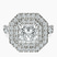 Pre-Designed 14ct White Gold Crowned Cresta Double Halo Lab Diamond Ring
