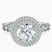 10kt White Gold Crowned Cresta Double Halo Lab Diamond Ring