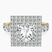 Pre-Designed 14ct Yellow Gold Crowned Cresta Double Halo Lab Diamond Ring