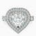 Pre-Designed 14kt Yellow Gold Crowned Cresta Double Halo Lab Diamond Ring