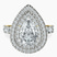Pre-Designed 14ct Yellow Gold Crowned Cresta Double Halo Lab Diamond Ring