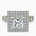 Pre-Designed 18kt Yellow Gold Crowned Cresta Double Halo Lab Diamond Ring