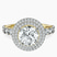 10kt Yellow Gold Crowned Cresta Double Halo Lab Diamond Ring