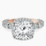 Pre-Designed 10kt Rose Gold Enchanté Side Stones Halo Lab Diamond Ring