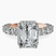 Pre-Designed 10kt Rose Gold Enchanté Side Stones Halo Lab Diamond Ring