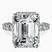 Pre-Designed 18kt Rose Gold Enchanté Side Stones Halo Lab Diamond Ring