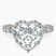 Pre-Designed 10kt Rose Gold Enchanté Side Stones Halo Lab Diamond Ring