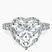Pre-Designed 10kt Rose Gold Enchanté Side Stones Halo Lab Diamond Ring