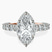 Pre-Designed 18ct Rose Gold Enchanté Side Stones Halo Lab Diamond Ring