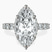 Pre-Designed 10kt Rose Gold Enchanté Side Stones Halo Lab Diamond Ring