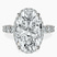 Pre-Designed 10kt Rose Gold Enchanté Side Stones Halo Lab Diamond Ring