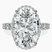 Pre-Designed 10kt Rose Gold Enchanté Side Stones Halo Lab Diamond Ring