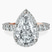 Pre-Designed 18kt Rose Gold Enchanté Side Stones Halo Lab Diamond Ring
