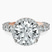Pre-Designed 14kt Rose Gold Enchanté Side Stones Halo Lab Diamond Ring