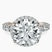 Pre-Designed 14kt Rose Gold Enchanté Side Stones Halo Lab Diamond Ring