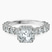 Pre-Designed Platinum Enchanté Side Stones Halo Lab Diamond Ring